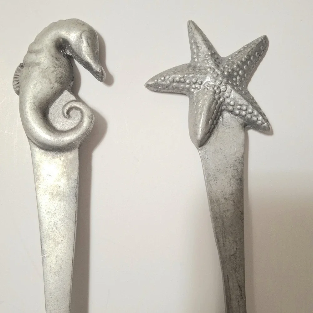 Mariposa Vintage 1992 Nautical Ocean Theme Salad Servers 11